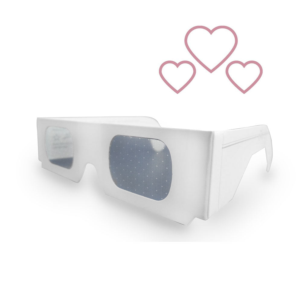 Rosabrille Einzelbrille "White Edition" Herzfilter
